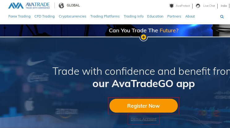 AvaTrade Forex Broker website